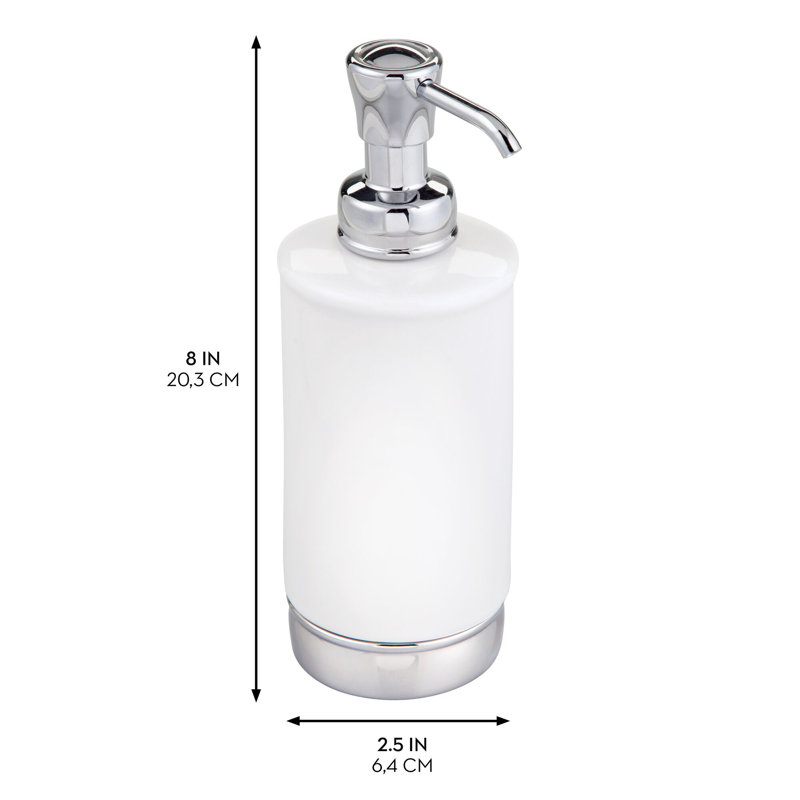 Distributeur de savon iDesign pour salle de bain ou meuble-lavabo - Peut contenir du savon ou une lotion pour les mains