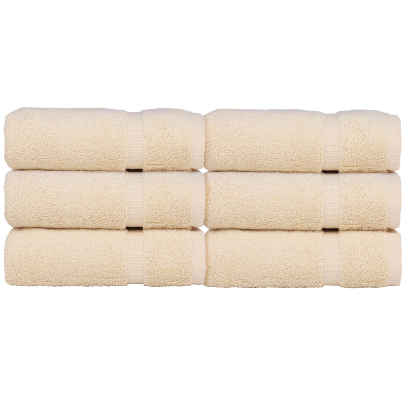 Débarbouillette 100% coton Dobby Border, Beige