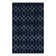 Glam Navy Blue Silver Area Rug