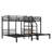 Metal Triple Bunk Bed For 3,Twin Over Twin&Twin Size Bunk Beds With Storage Shelves Staircase-460831705