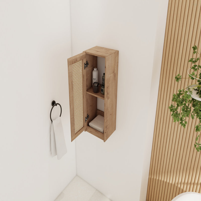 12" Bathroom Side Cabinet,Soft Close Doors,Float Mounting Design,(KD-Packing)