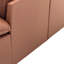 Canapé de rangement 78,74 po en similicuir brun - 2 places, compartiment caché, compact-1807364640