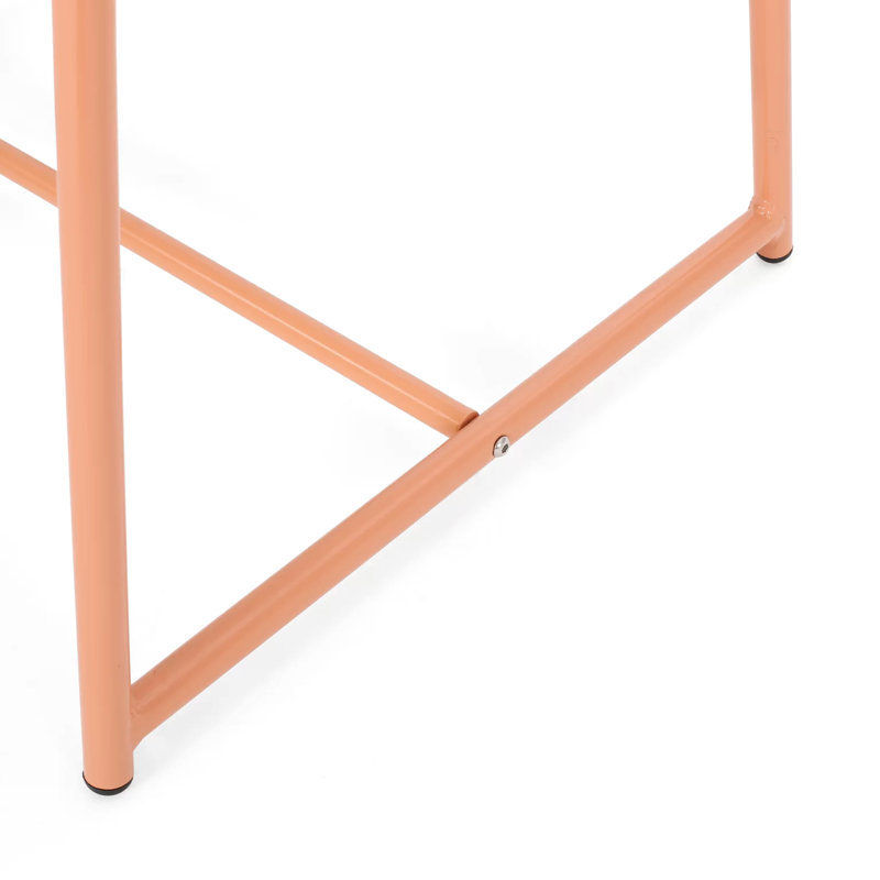 Table d'appoint en fer orange 15,5 "H, Orange