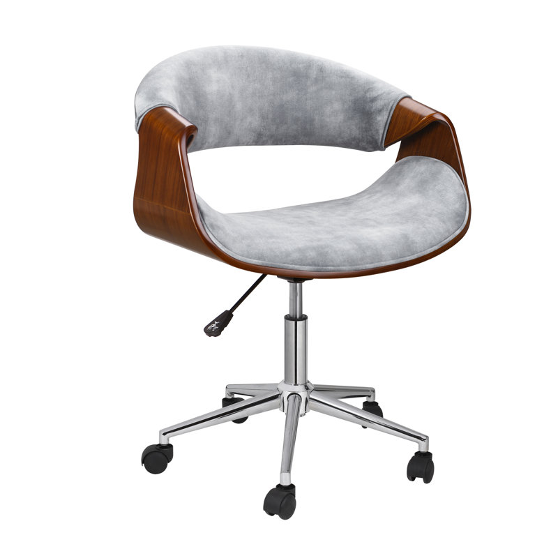 Velvet Task Chair, Grey