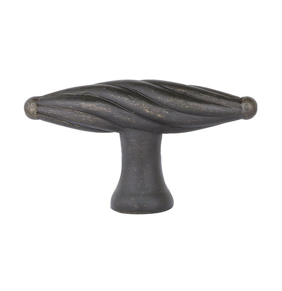 Tuscany Oversized Bar Knob, 3" H x 0.69" W x 1.75" D, Flat Black Bronze Patina