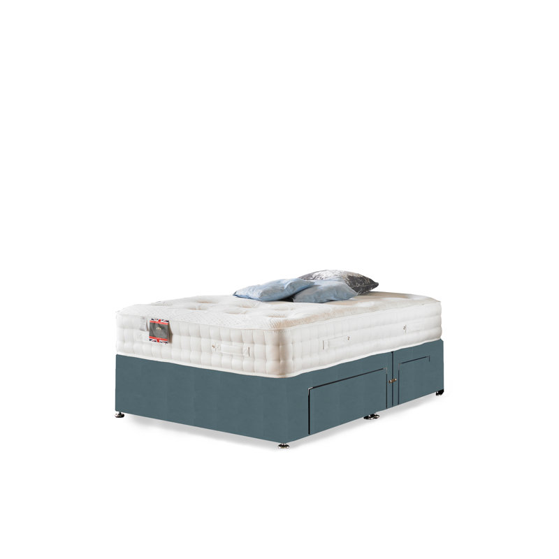 Arienne Pocketsprung Divan Bed Set, 2 Drawers, Plum Linen, Double (4'6)