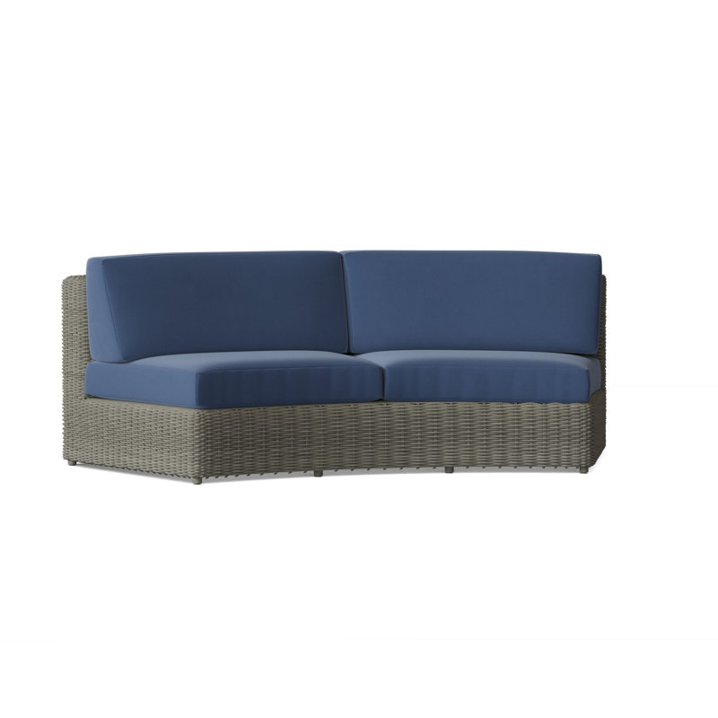 Sag Harbor Outdoor 2 - Seat Loveseat, Canvas Navy Sunbrella® Canvas, Sag Harbor Driftwood