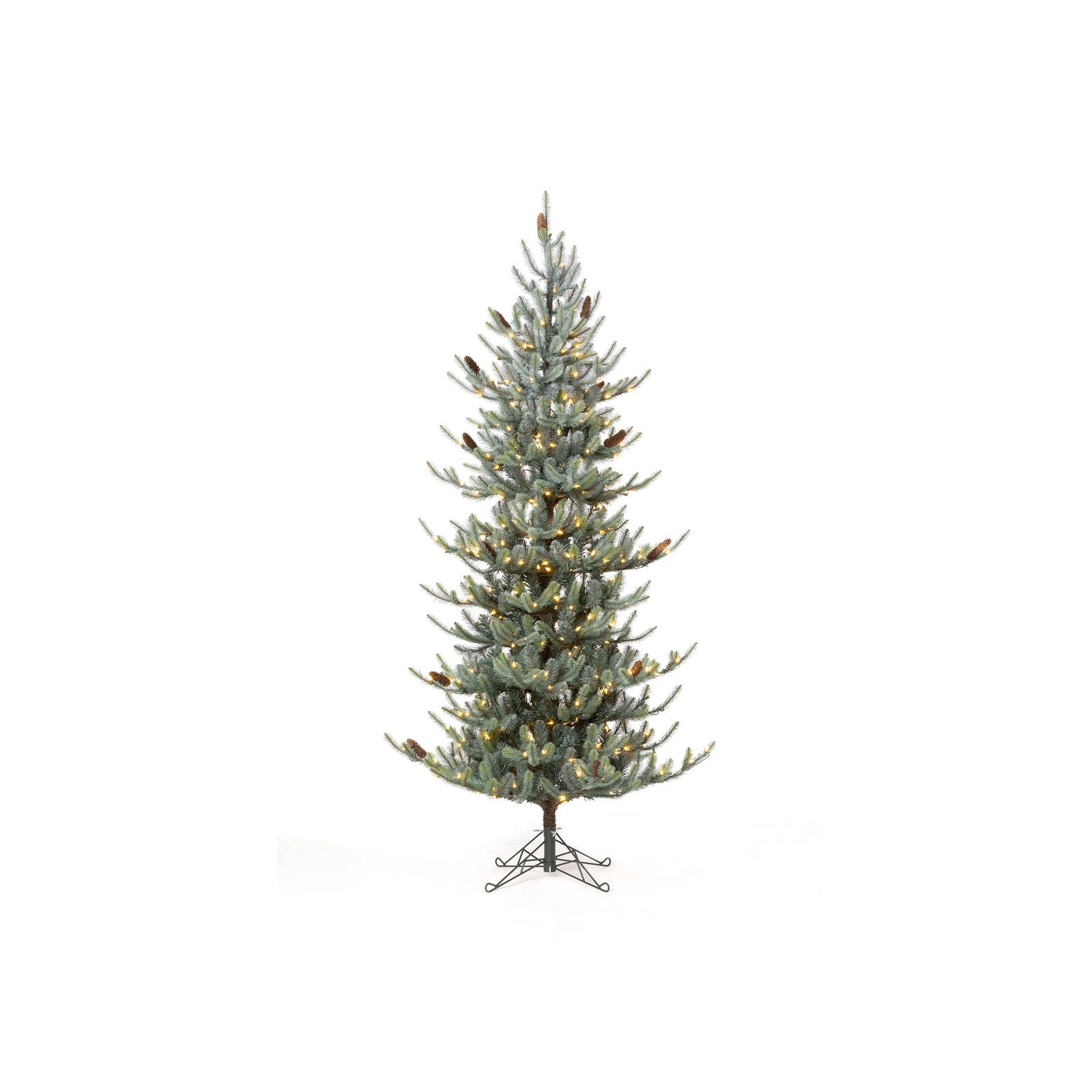 Lighted Artificial Spruce Christmas Tree, 7.5' H