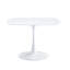 Table de salle à manger blanche avec plateau Mid-Century 4-6 personnes-875643478