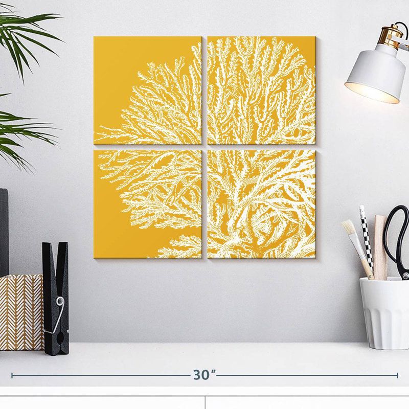 Brampt Saturated Coral I, 18" H x 18" W