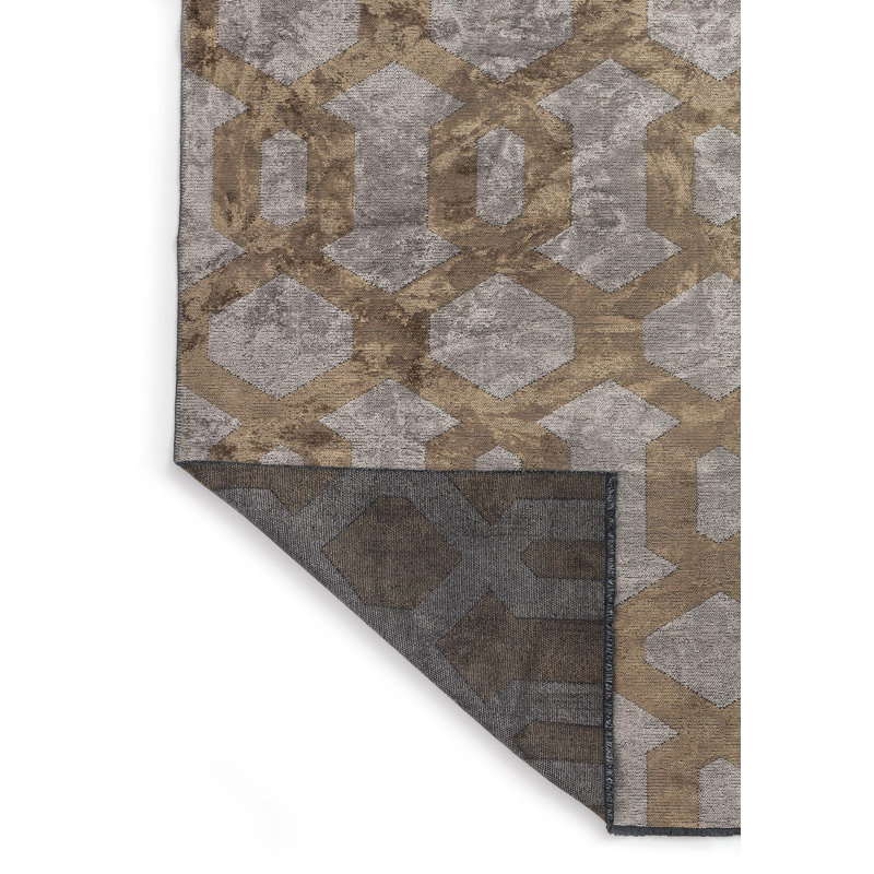 Transition Trellis Gray Brown Area Rug, Rectangle 9' x 12'
