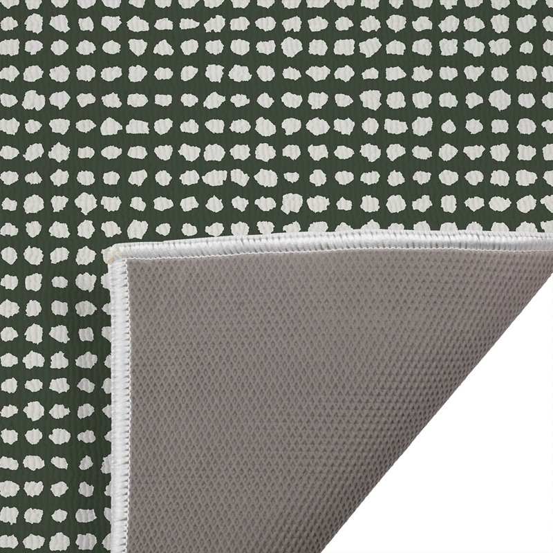 Paillasson d'extérieur Grunge Row, L 17 po x L 24 po, Vert