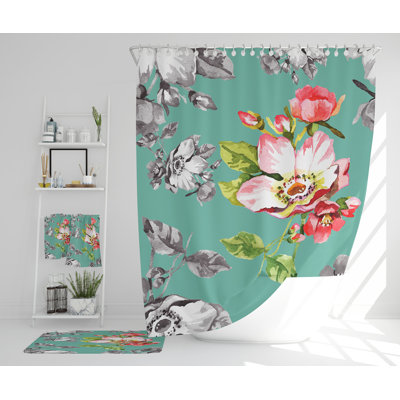 Neekon Polyester Shower Curtain Set