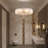10-light Dimmable Round Alabaster Chandelier