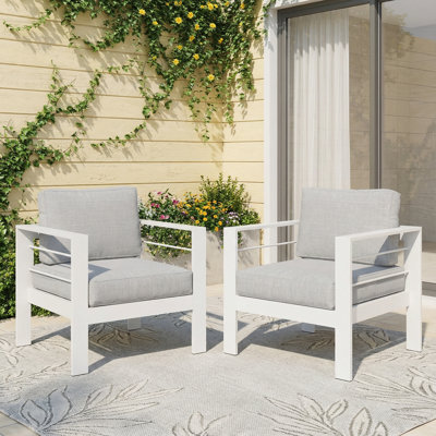 2 Piece Patio Aluminum Chair