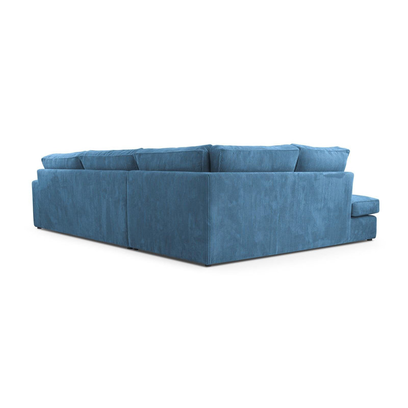 Rahshad 6 Seater Sofa & Chaise, Left Hand Facing, Blue