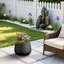 Grande jardinière / pot en béton anthracite foncé de 14,5 po avec trous de drainage pour l'intérieur et l'extérieur-808515951-808515941