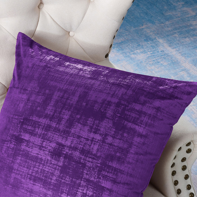 Textured Velvet Euro Reversible Pillow Cover, Imperial Purple