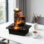 Trois bols avec boule rotative faisant couler une fontaine de table Home Decor