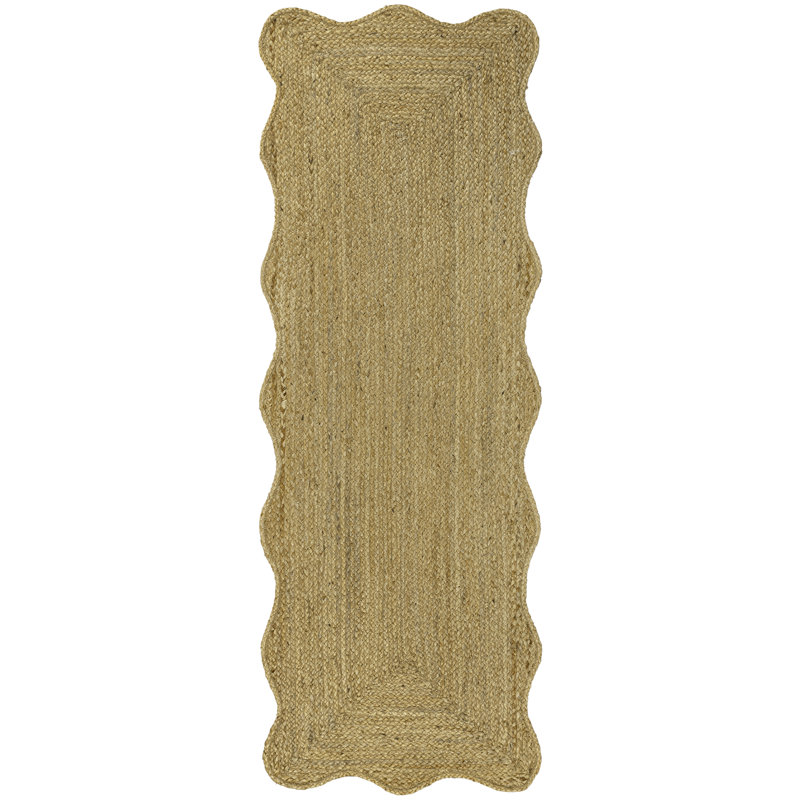 Seaside Cottage Scallop Edge Jute Rug, Runner 2' x 8'