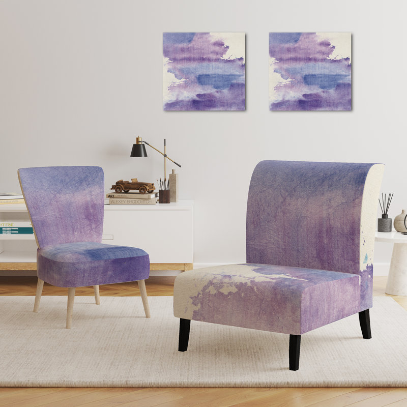 Fauteuil de chambre rembourré Watercolor Purple Haze I