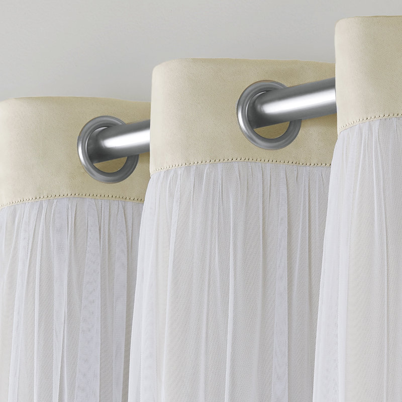 Nunley Room Darkening Curtain Pair, 52" W x 84" L, Sand