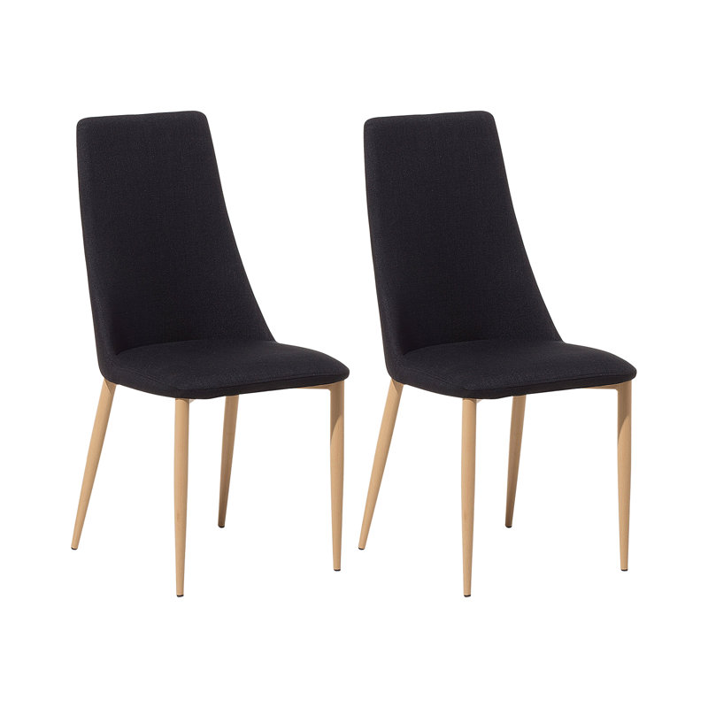 Mohit 43cm H Upholstered Side Chair, Black