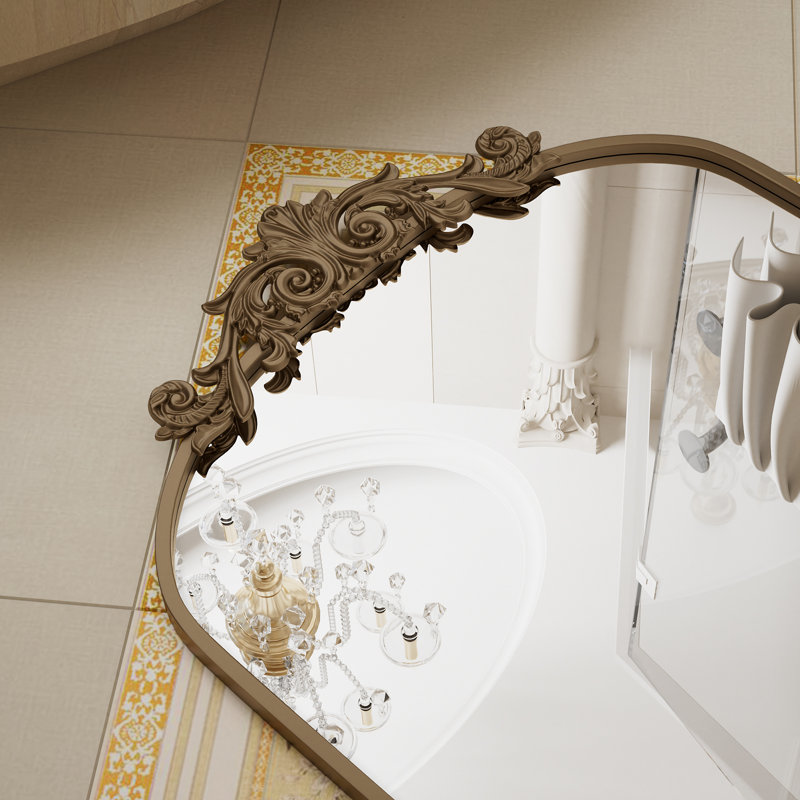 Miroir mural Arxhira, 41 po x 26 po, Brun