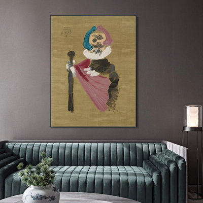 Reproduction d'art sur toile encadrée, série n° 416, par Pablo Picasso (cadre noir fin, 45,7 x 61 cm). Décoration murale pour salon, maison ou bureau.