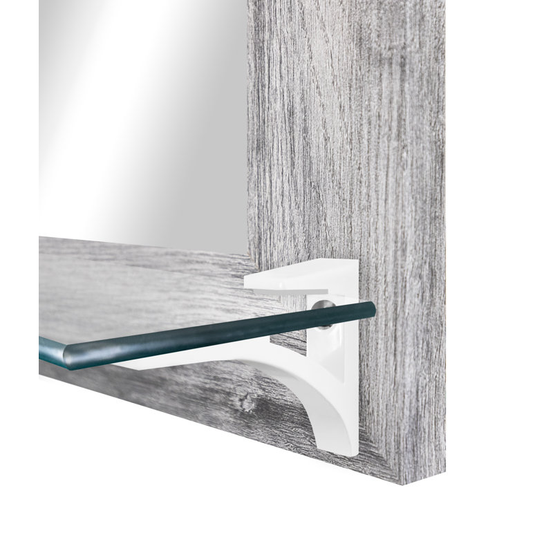 Miroir Kridia, H 25,5 po x l 21,5 po, Gris / Blanc, Verticale