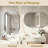 Beveled Frameless Oval Wall Mirror-458189631