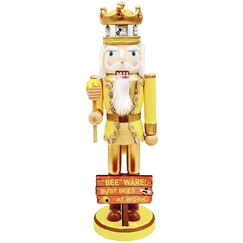14" Bee Ware of Bees Nutcracker