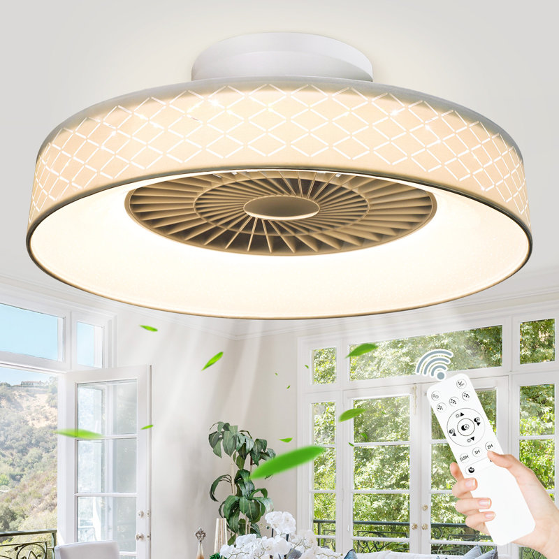 Ridgetop 22.4'' Ceiling Fan with LED Lights, White