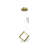 Eburnean Modern Gold LED Square Pendant-1562147975