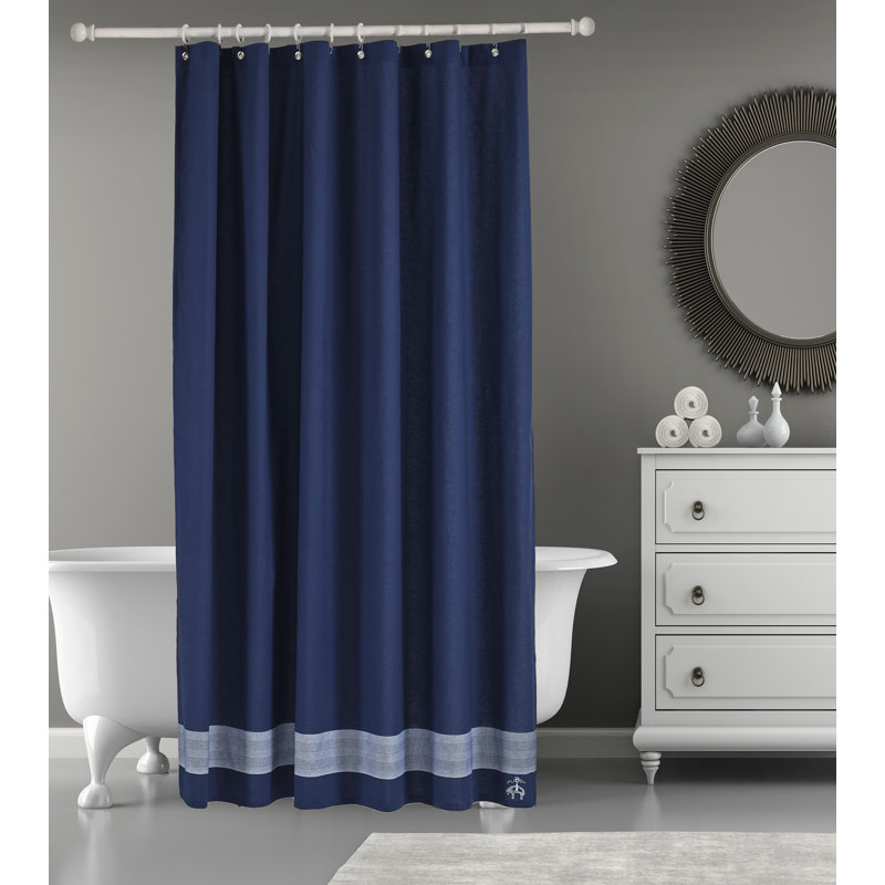 Cotton Shower Curtain, Navy