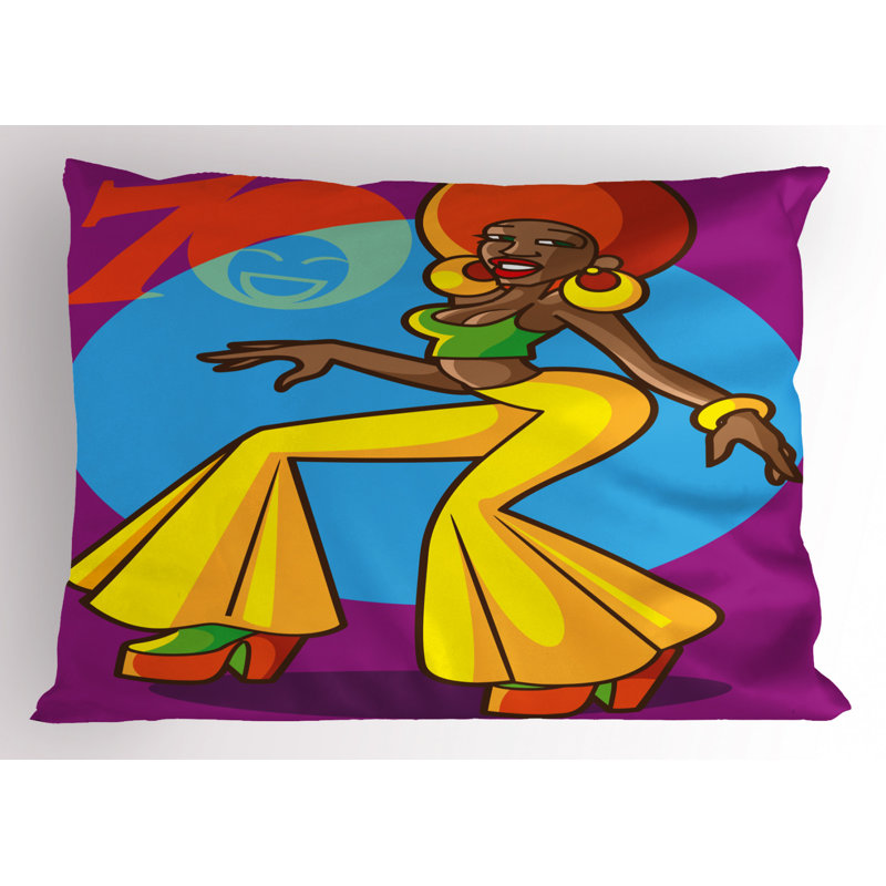 Taie décorative en microfibre de polyester brun / jaune, Grand lit