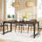 71-Inch Industrial Dining Table for 6-8 People, Rustic Rectangular with Heavy-Duty Metal Frame, Perfect for Modern and Multifunctional Use