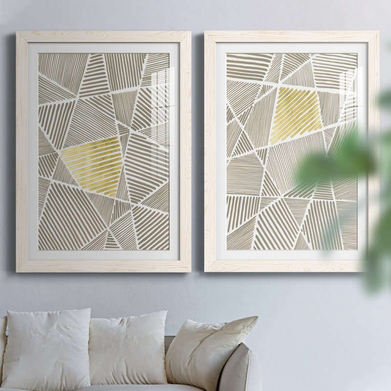 Crossbar IPremium, reproduction d'art encadrée 2 pièces, H 37,5 po x l 55 po x P 1,5 po, Papier encadré blanc