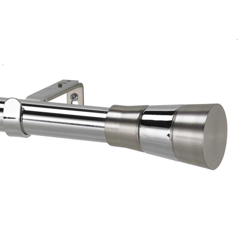 Tringle à rideaux simple 1,13 po Wentz, Inoxydable, H 3 po x l 72 po x P 6 po