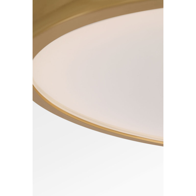 Dupont Round Semi Flush, Gild, 4" H x 16" W x 16" D