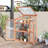 Outsunny Wooden Cold Frame Small Mini Greenhouse Cabinet for Outdoor and Indoor