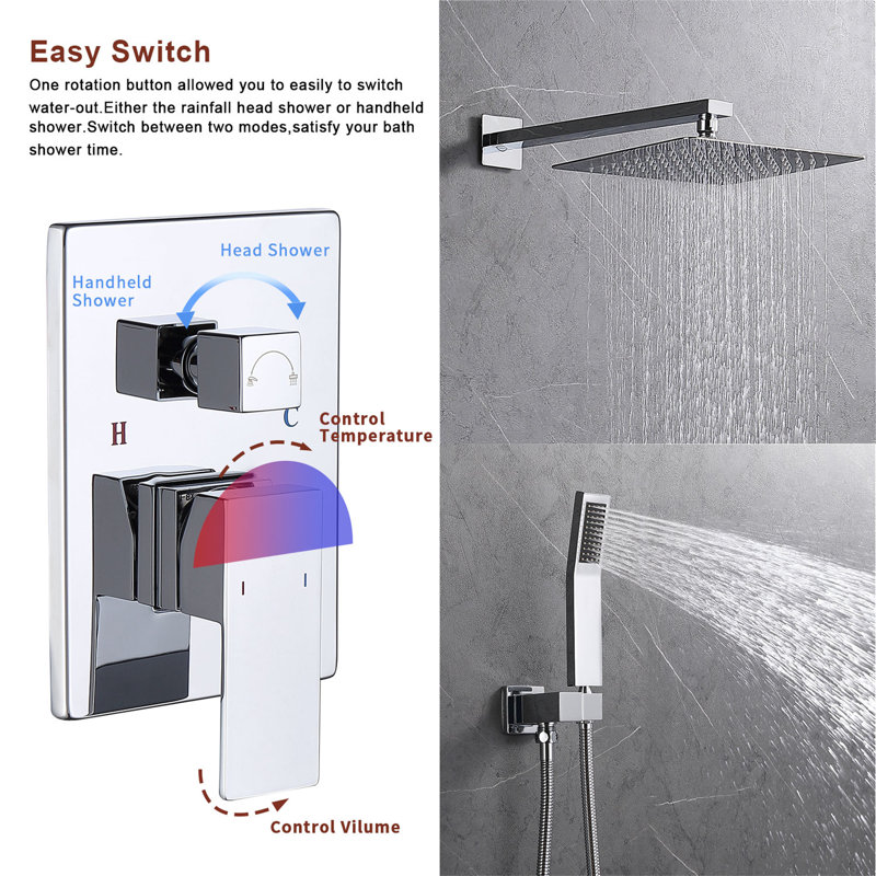 Pomme de douche double 10 po double standard, Chrome