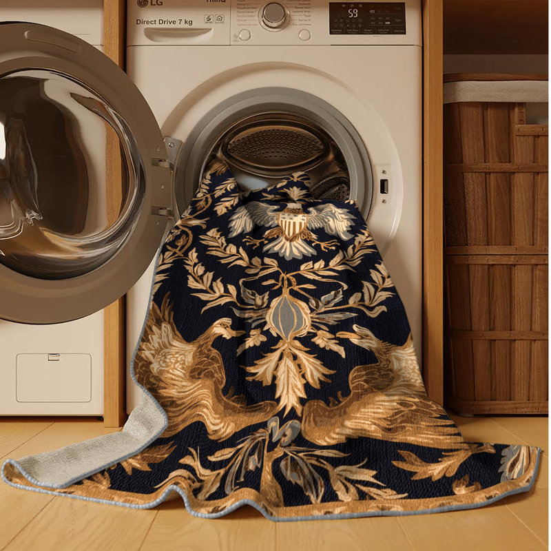 Tapis mauve lavable à la machine, Rectangle 7 pi x 9 pi