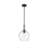 Wrought Studio™ Maleik 1 Light Pendant Light in Matte Black with Clear Glass Shade-575480451-575480449