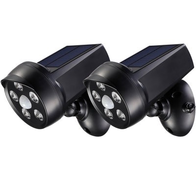 CCTV Camera LED Solar Power Security Light Dusk to Dawn Battery Operated Outdoor