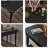 Retro Black Rectangular Solid Wood Dining Table-1259950282