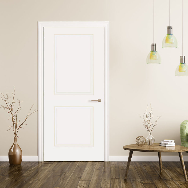 Dalle blanche à 2 panneaux avec trou de perçage, 32 po x 80 po