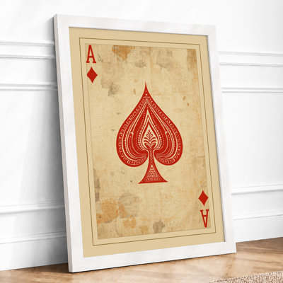 Ace of Spades Vintage - Framed Print