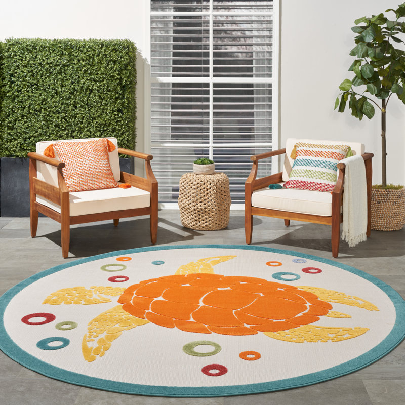 Tapis intérieur / extérieur Aloha, Rond 5 pi 3 po