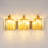  3-Light Modern Bathroom Vanity Light Wall Sconce with Clear Crystal Shades-74249538